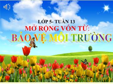 Bài giảng Tiếng việt lớp 5 - Luyện từ và câu Mở rộng vốn từ Bảo vệ môi trường